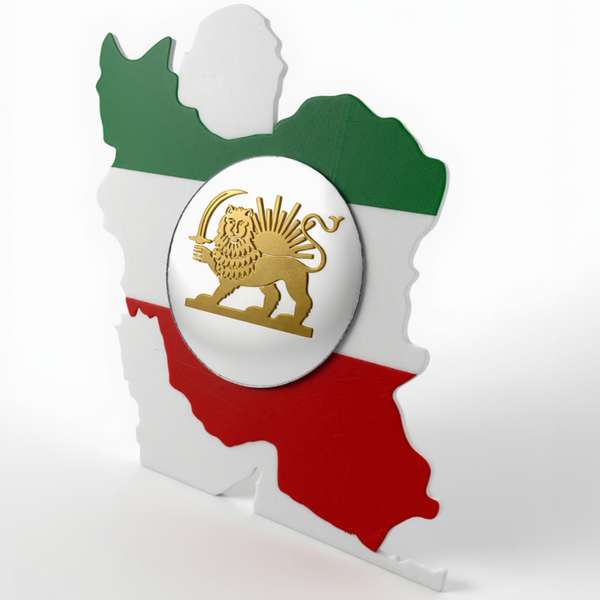 3D Printed Iran Map & Flag Table Mirror