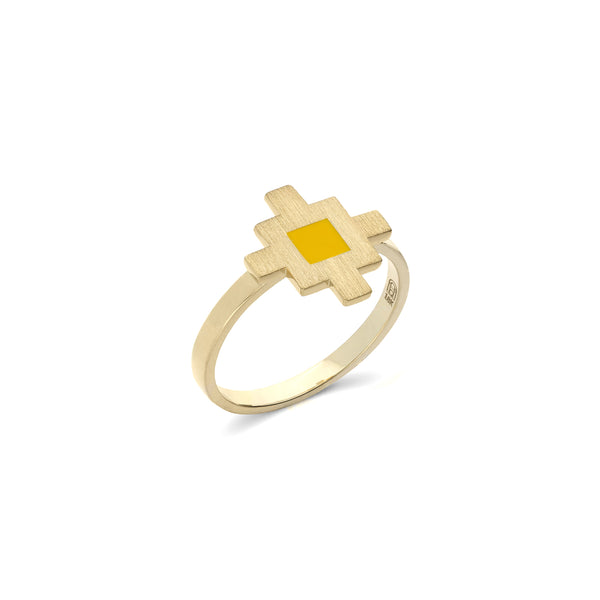 Bahar Ring Yellow Enamel