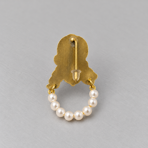 Qajar Lady Handmade Pin with Pearls