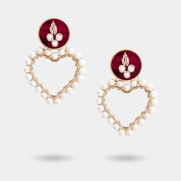 Pearl Hearts Earrings