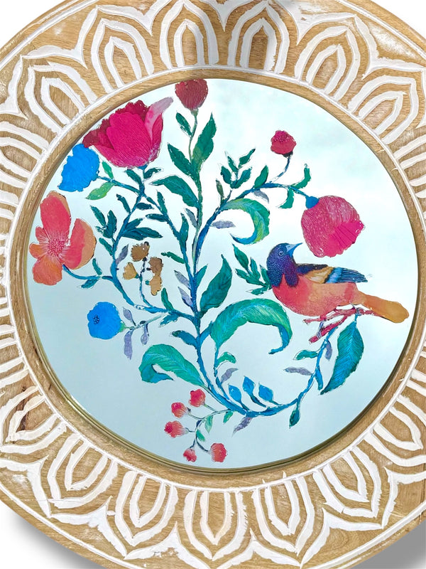 Gol-o-Morgh Rounded Wall Mirror