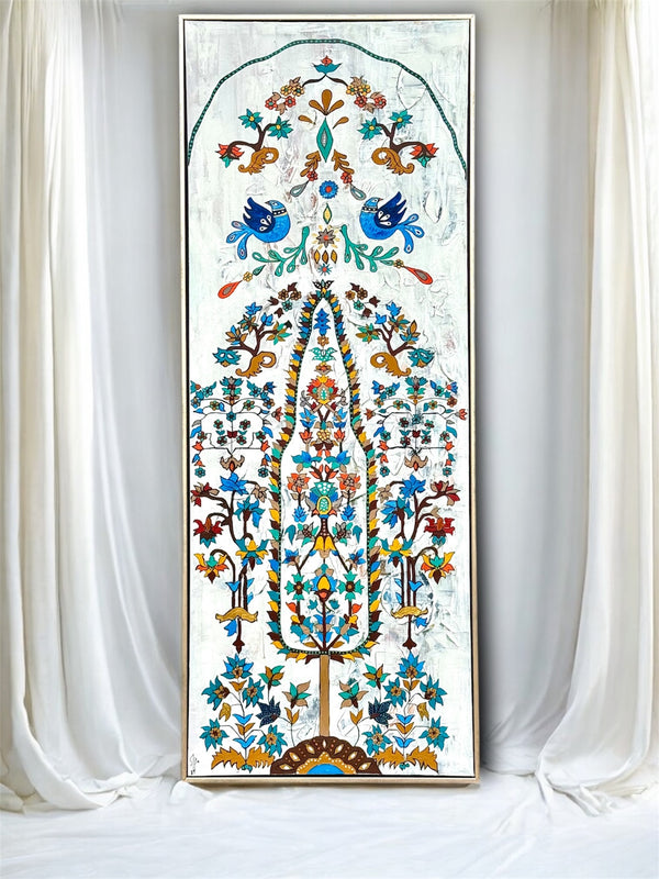 Persian Cypress Canvas Painting