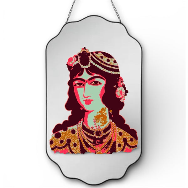 Qajar Lady Freeform Wall Mirror