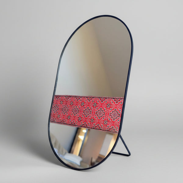Azar Soozan-Doozi Oval Tabletop Mirror