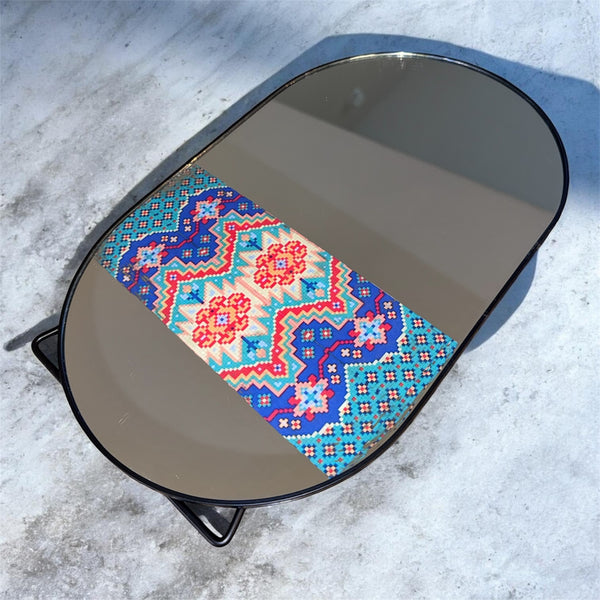 Hasti Soozan-Doozi Oval Tabletop Mirror