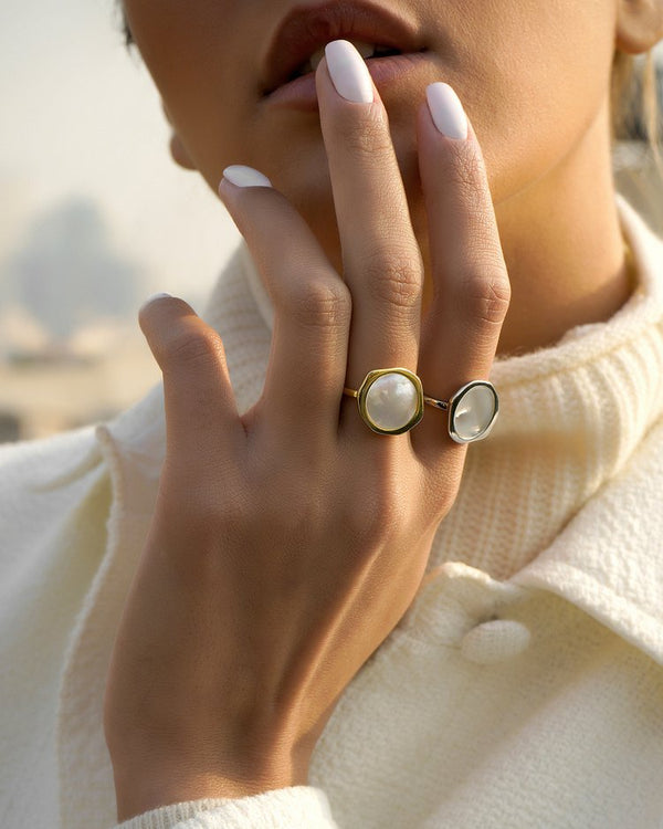 Silver Pearl Ring