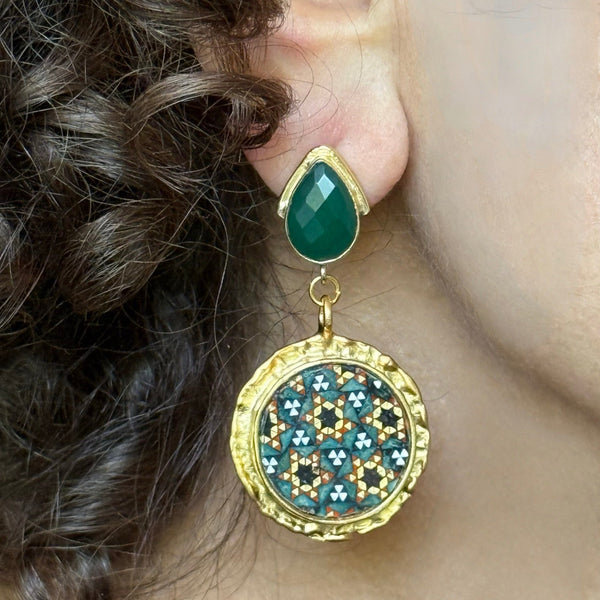 Rodin Round Dangle Earrings