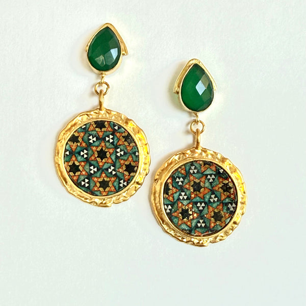 Rodin Round Dangle Earrings