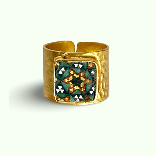 Rodin Wide Khatam Ring