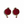 Small Pomegranate Velvet Earrings