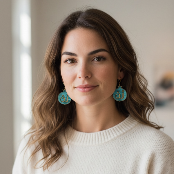 "Zan" Pomegranate Velvet Earrings