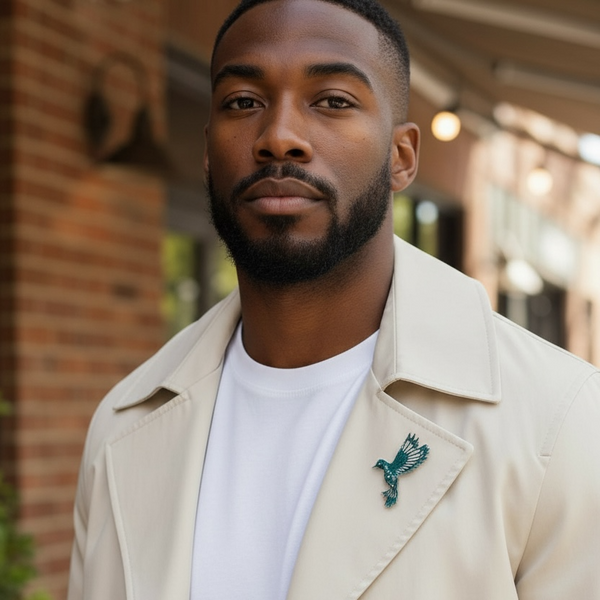 Hummingbird Velvet Pin