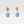 Crown-Pendant Stone Earrings