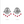 Silver Tulip Drop Earrings with Crystal Drops