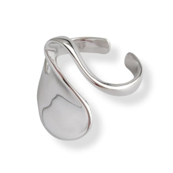 Silver Thick Wave Ring