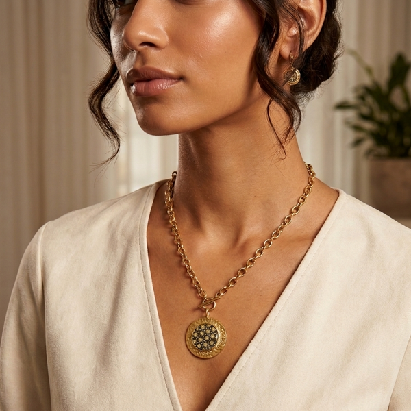 Shiraz Round Khatam Necklace