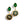 Sib 22K Gold-Plated Khatam Earrings with Green Onyx