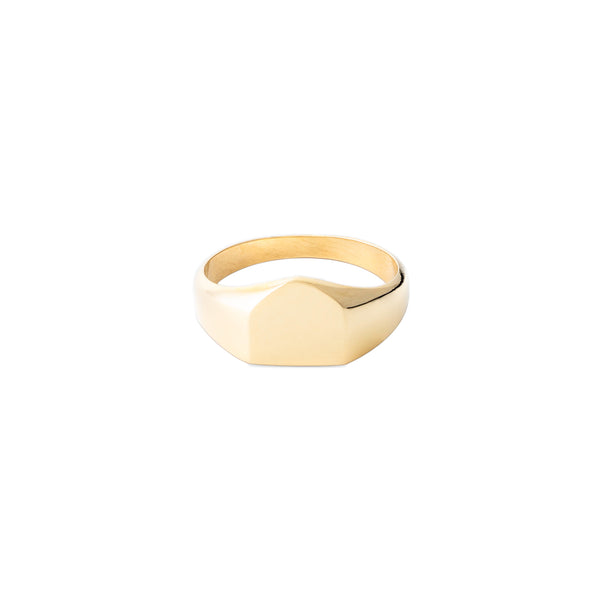 Sahra Signer Ring Yellow Gold