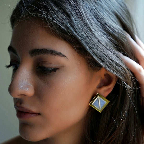 Square L S Earrings