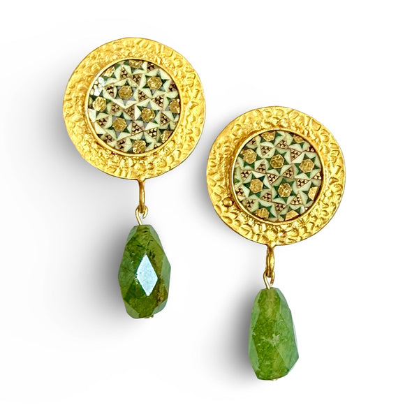 Targol Round Dangle Earrings