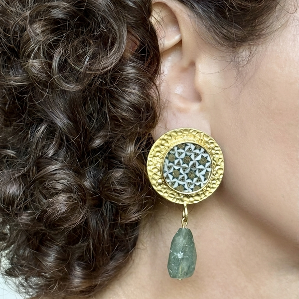 Targol Round Dangle Earrings
