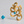Asymmetrical Eshgh & Blue Dot Brass Earrings