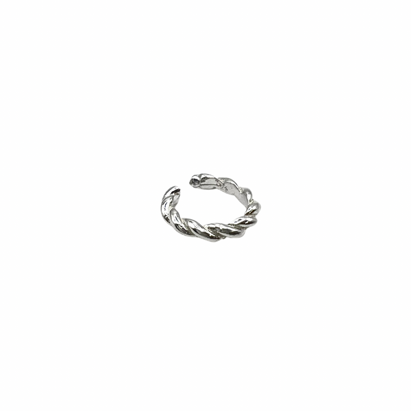 DNA Silver Ear Cuff