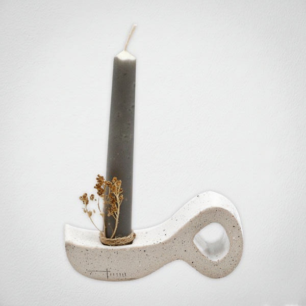 Ceramic Farsi Letters Candle Holder