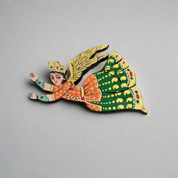 Persian Angel Brooch-Green Orange
