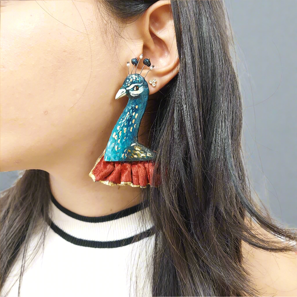 Tavoos Paper Mache Earring