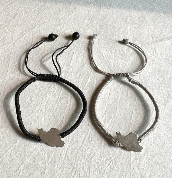 Unisex Iran Map Silver Bracelet