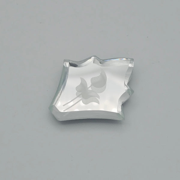 Persian Lotus Etched Mirror Brooch