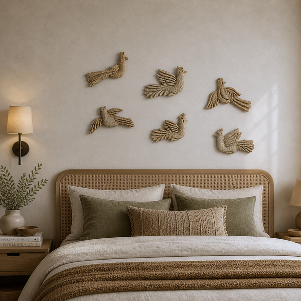 handmade paper mache wall decor bird dove