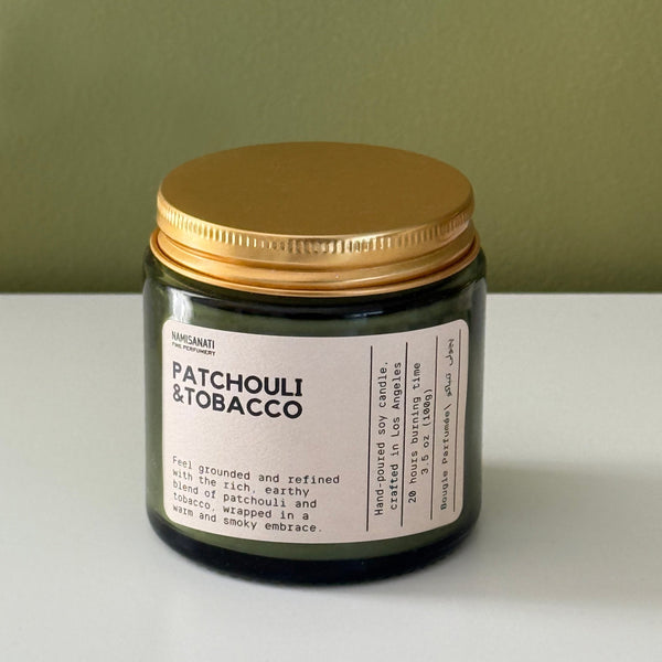 Patchouli & Tobacco Hand-Poured Soy Candle