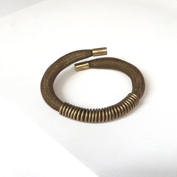 Brass Mesh Flexible Bracelet