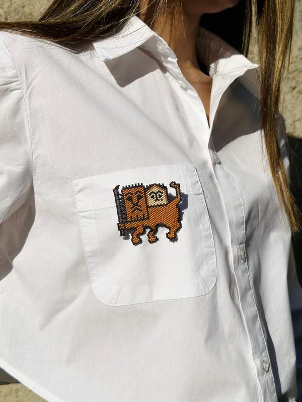 Shir o Khorshid Bead Brooch