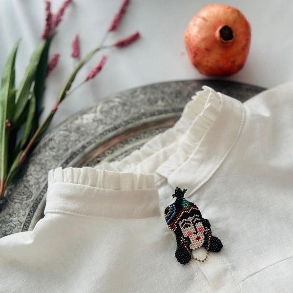 Qajar Lady Bead Brooch