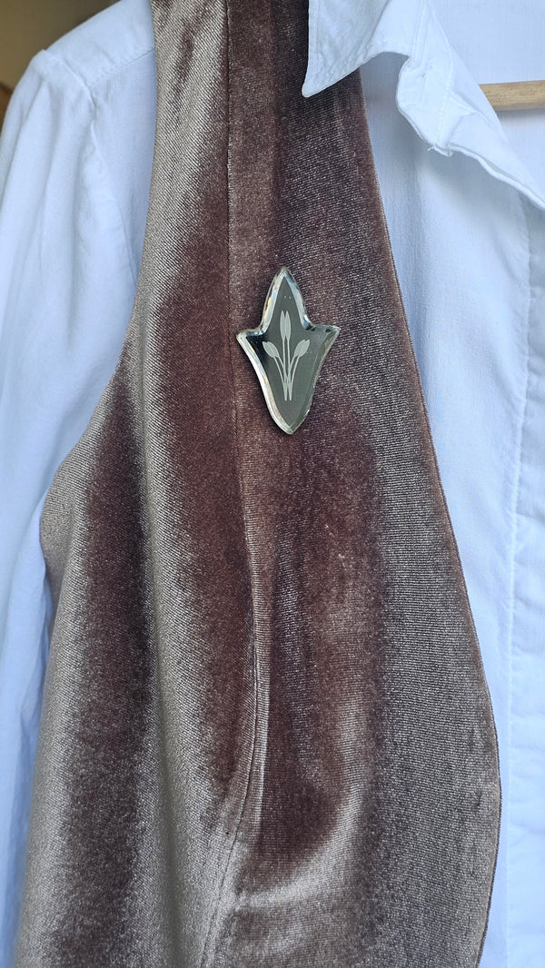 Laleh Etched Mirror Brooch