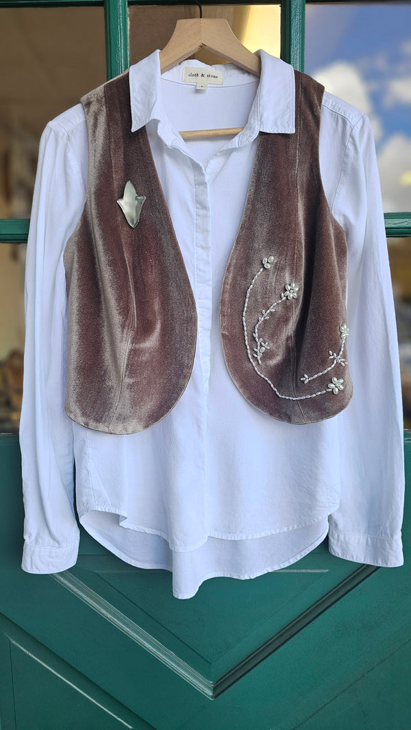 Laleh Etched Mirror Brooch