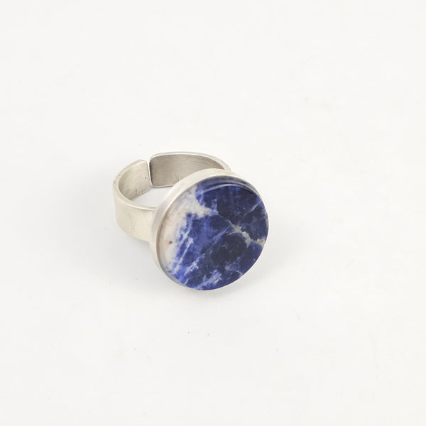 CobaltShine Silver Ring