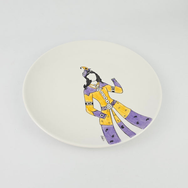 Hand Painted Qajar Characters Appetizer Plates