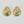 Tear Paper Mache with Green-Blue Stone Earring