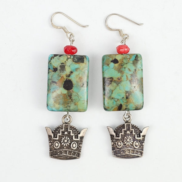 Silver Aqua Agate Earrings
