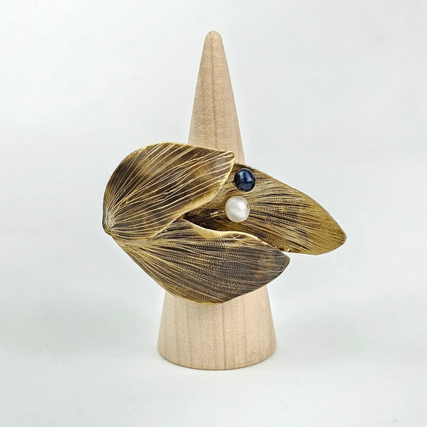 Floral Fusion Brass Ring