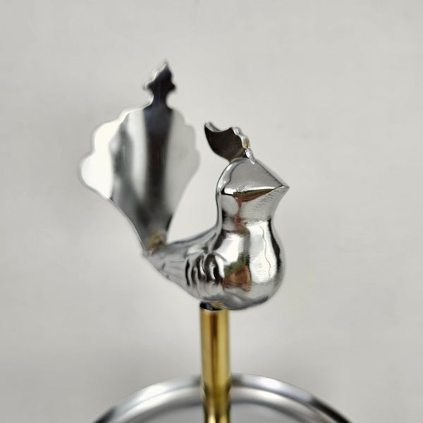 Persian Bird Metal Two Tier Rounded Server