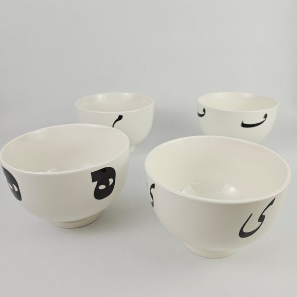 Black Farsi Letters medium bowl