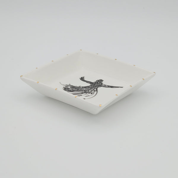 Whirling Rumi Jewelry Dish with Gold Touches