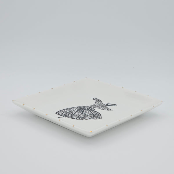 Whirling Darvish Jewelry Dish with Gold Touches