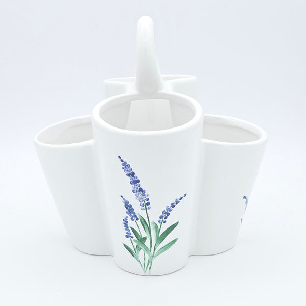 Hand Painted Lavender Utensil Holder