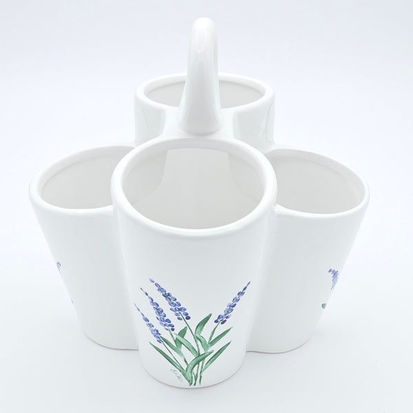 Hand Painted Lavender Utensil Holder